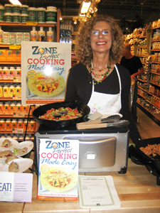 Gloria Bakst, author of ZonePerfect Cooking Made Easy at Whole Foods book signing.